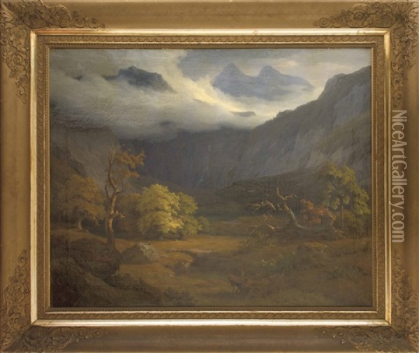 Der Watzmann Oil Painting - Adolf Carl