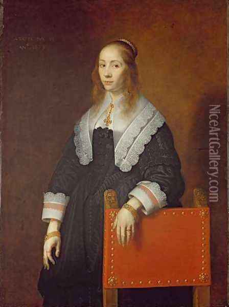 A Young Woman Oil Painting - Bartholomeus Van Der Helst