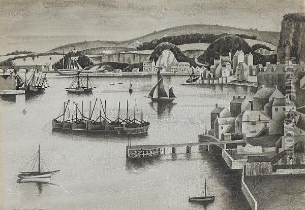 Plymouth, Cattewater Oil Painting - Edward Wadsworth