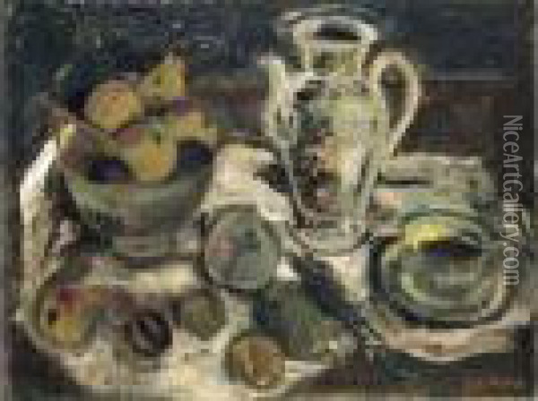 Stilleven Met Koffiekan (1939) Oil Painting - Gustave De Smet
