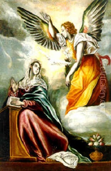 The Annunciation Oil Painting -  El Greco