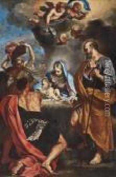 The Nativity Oil Painting - Carlo Maratta or Maratti