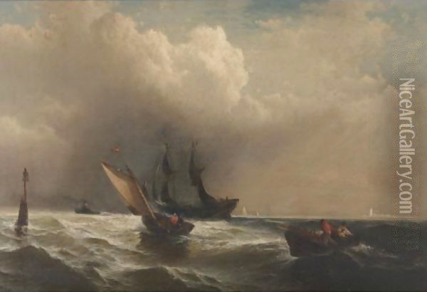 Storm At Sea Oil Painting - Edward Moran