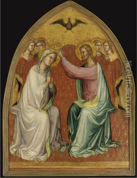Coronation Of The Virgin Oil Painting - Martino Di Bartolomeo Di Biagio
