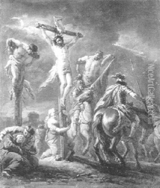 Die Kreuzigung Christi Oil Painting - Pieter van Bloemen