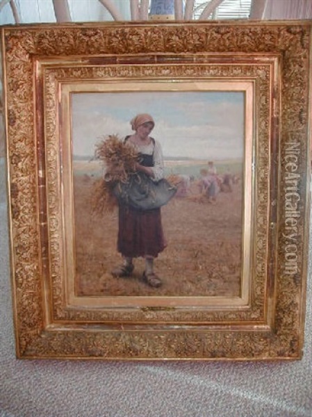 Gleaners Oil Painting - Georges Laugee