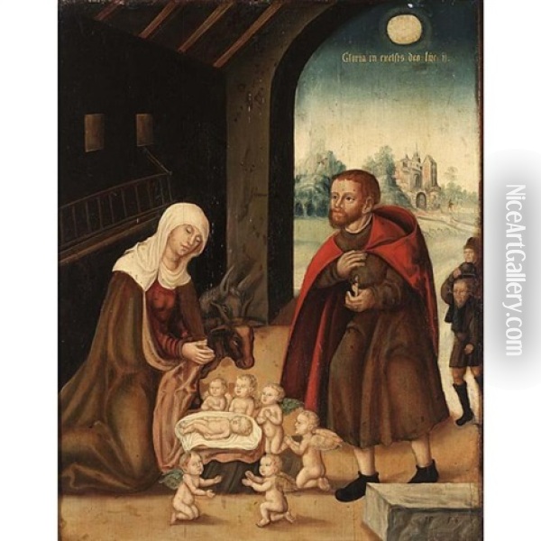 The Adoration Of The Virgin Oil Painting - Lucas Cranach the Elder