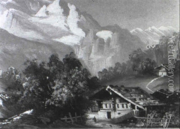 Blick Auf Die Jungfrau Oil Painting - Hubert Sattler