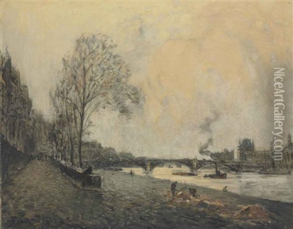Au Bord De La Seine Oil Painting - Frank Myers Boggs