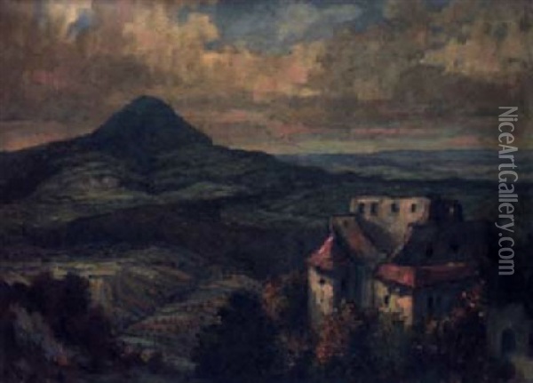 Landschaft Oil Painting - Hans Christiansen