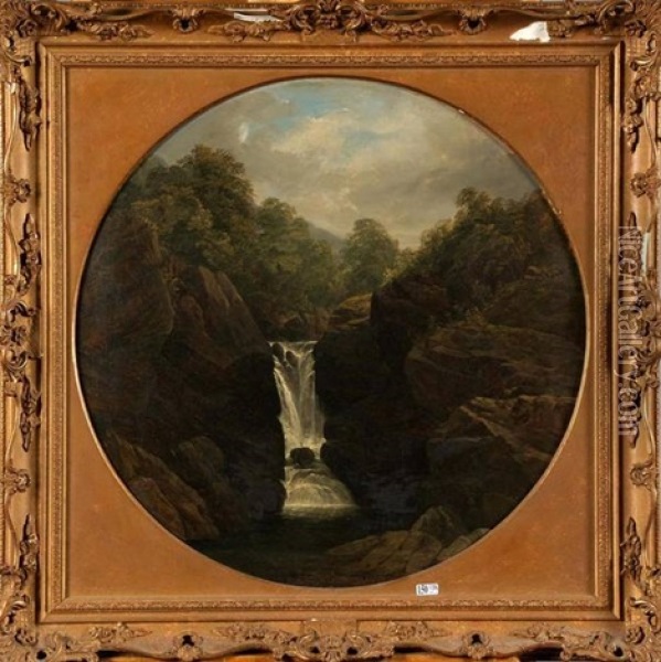 Cascade En Montagne Oil Painting - Edmund Gill