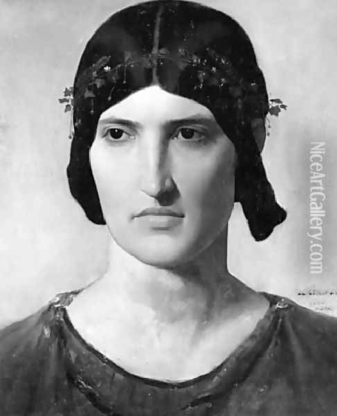 Portrait of a Roman Woman Oil Painting - Jean-Leon Gerome
