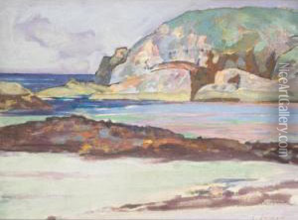 Port Ban, Iona Oil Painting - John Mckirdy Duncan