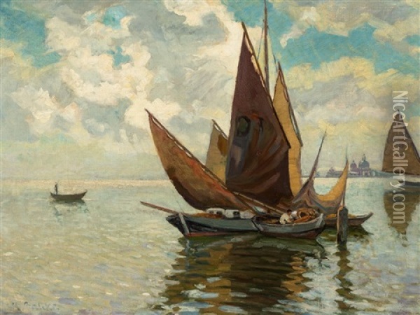 Bay Of Venice Oil Painting - Robert Balcke