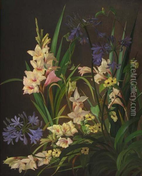 Bouquet De Fleurs Aux Glaieuls Oil Painting - Carl Vilhelm Balsgaard