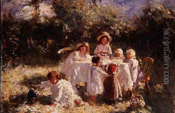 The Young Arcadians Oil Painting - Robert Gemmell Hutchison