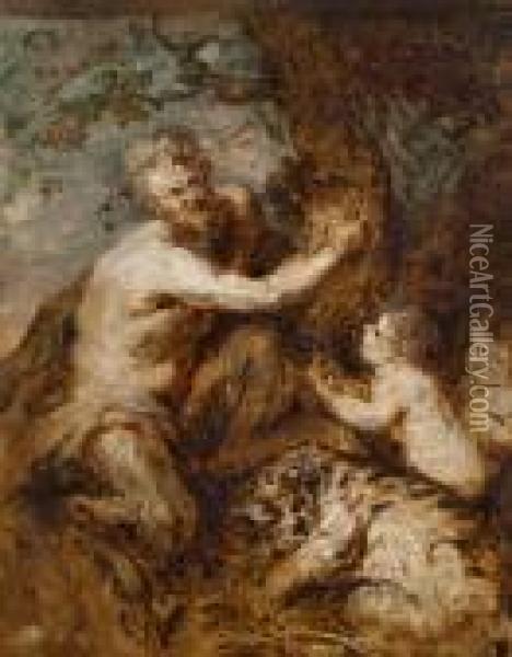 L'educazione Di Bacco Oil Painting - Peter Paul Rubens