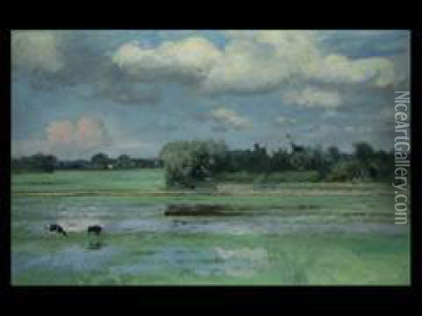 Landschaft In Holland Oil Painting - Adolf Pirsch