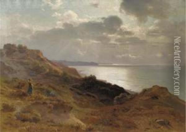 Looking Out Over The Ostsee Oil Painting - Max Schmidt