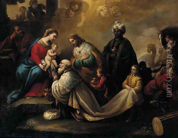 The Adoration of the Magi Oil Painting - Pietro Da Cortona (Barrettini)