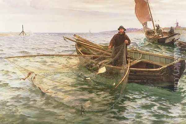 The Fisherman Oil Painting - Charles Napier Hemy