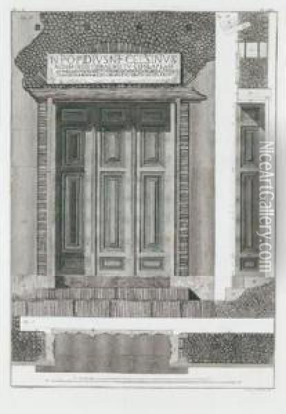 Portal Aus Dem Isis-heiligtum In Pompej Oil Painting - Giovanni Battista Piranesi