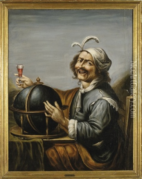 Democritus Ridens Oil Painting - Johann Christian Leopold