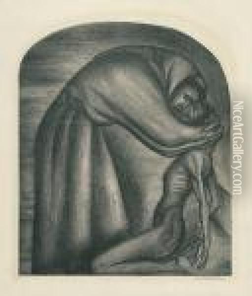 The Franciscan And The Indian. Oil Painting - Jose Clemente Orozco
