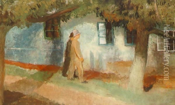 On the Way Home 1938 Oil Painting - Istvan Desi-Huber