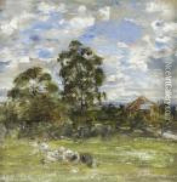 Summer In The Garden, Broomieknowe Oil Painting - William McTaggart