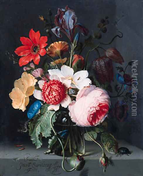Flowers Oil Painting - Jacob Van Walscappelle
