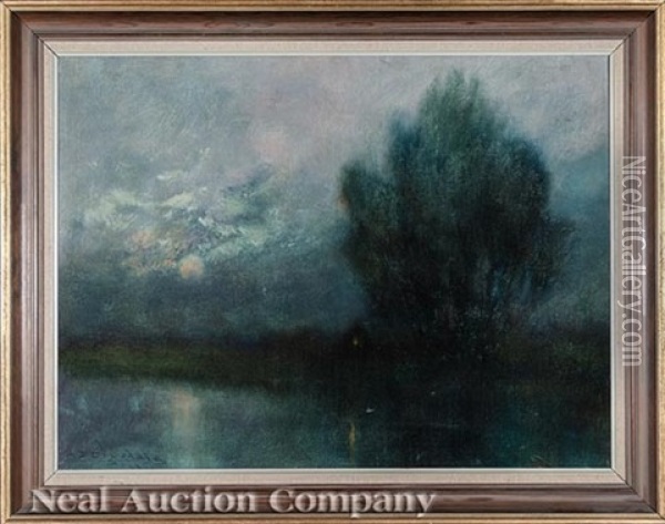 Moonlight On The Louisiana Bayou Oil Painting - Alexander John Drysdale