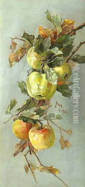 Apples, 1900 Oil Painting - Anna Eliza Hardy