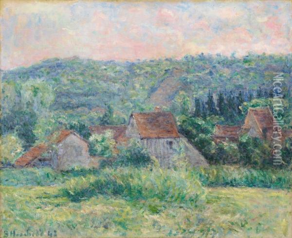 Le Village Oil Painting - Blanche Hoschede-Monet