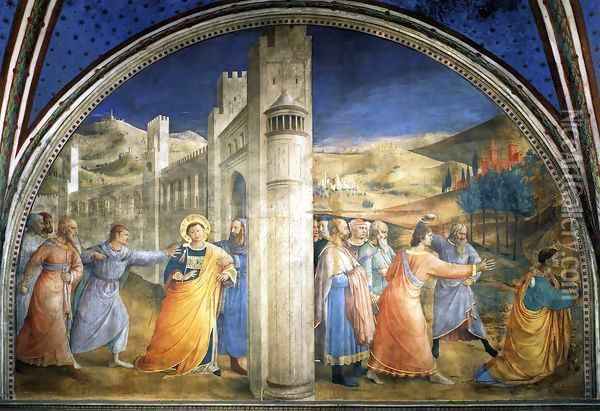 Lunette of the east wall Oil Painting - Angelico Fra