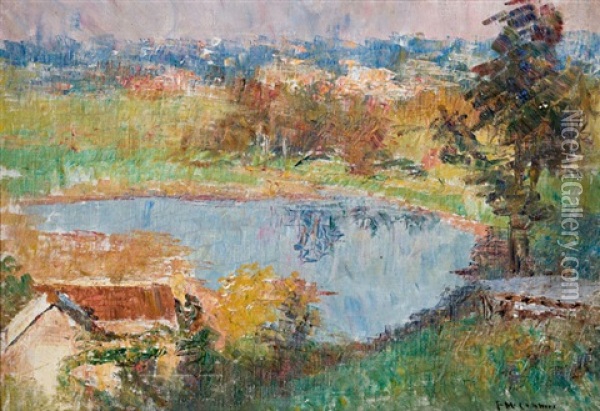 Colour Note At South Yarra, Also Known As Como Park In Flood Oil Painting - Frederick McCubbin