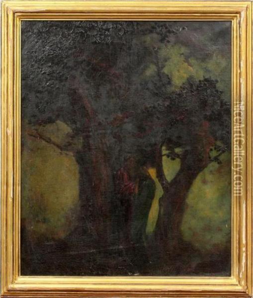 Merlin And Vivien Oil Painting - Albert Pinkham Ryder