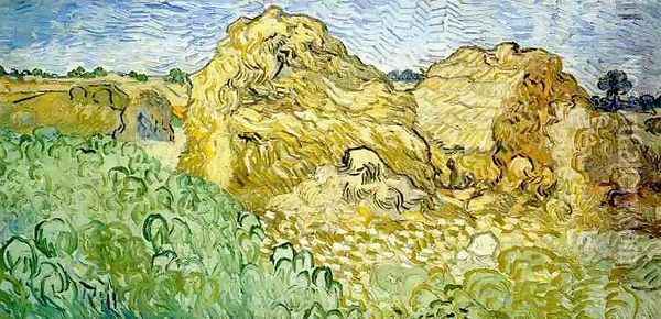 Champ et botte de foin 1890 Oil Painting - Vincent Van Gogh