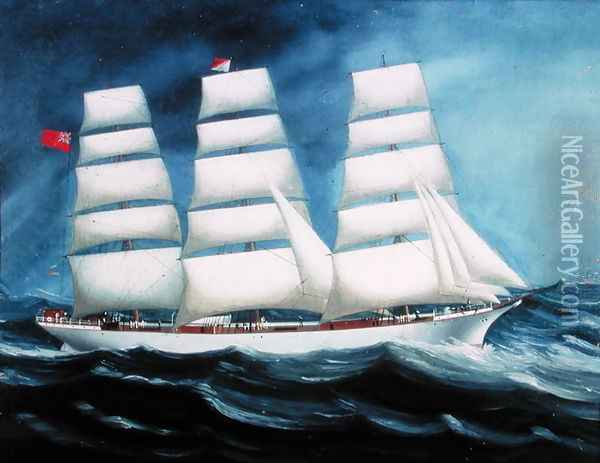 The 'Ben-Lee' at Sea Oil Painting - Anonymous Artist