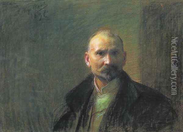 Self-Portrait II Oil Painting - Leon Wyczolkowski