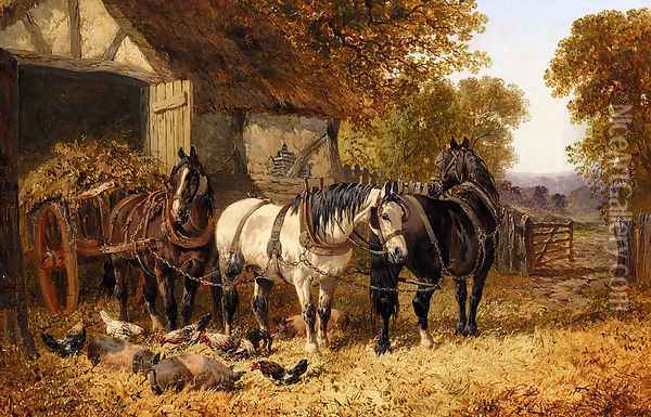 The Hay Cart Oil Painting - John Frederick Herring Snr