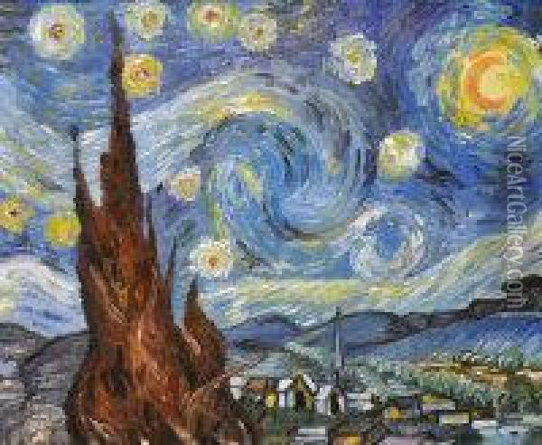 Evening Sky Oil Painting - Vincent Van Gogh