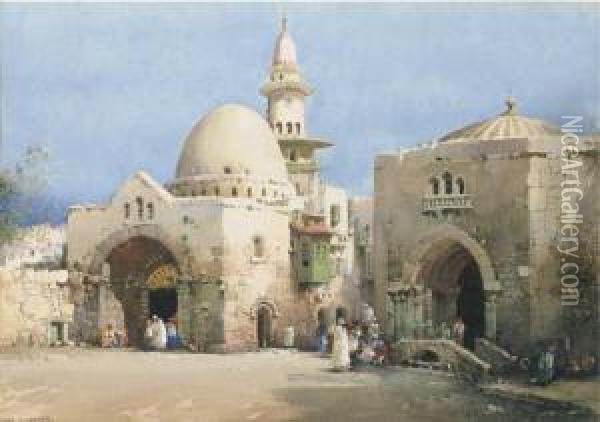 A Moorish City Oil Painting - Noel Harry Leaver