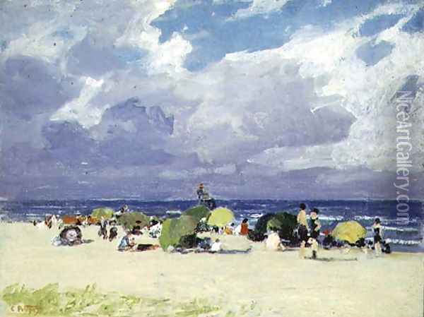 Purple Beach Scene Oil Painting - Edward Henry Potthast