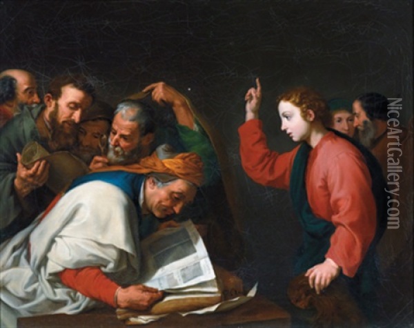 Christus Unter Den Schriftgelehrten Oil Painting - Jusepe de Ribera