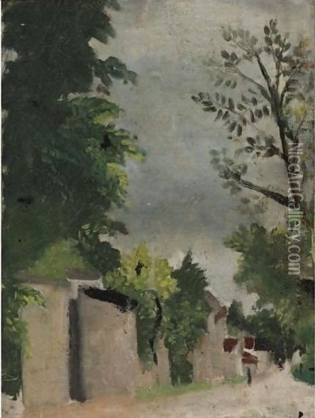 Esquisse Pour Un Paysage De Pontoise Oil Painting - Henri Julien Rousseau