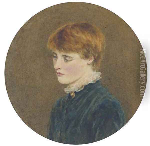 Portrait of a young man Oil Painting - Helen Mary Elizabeth Allingham
