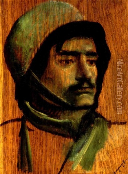 Katona (soldier) Oil Painting - Laszlo Mednyanszky