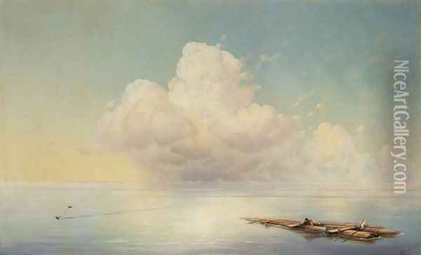 Clouds on the quiet sea Oil Painting - Ivan Konstantinovich Aivazovsky