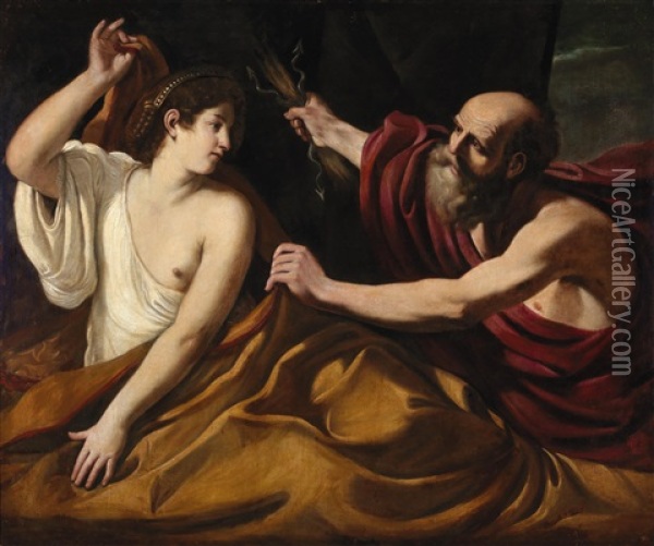 Jupiter And Semele (collab. W/workshop) Oil Painting -  Guercino